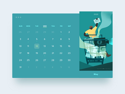 HELLO2020calendar · May | Grain Buds Full and Knowledge calendar design illustration knowledge solar terms