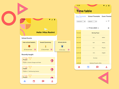 School Teacher app concept