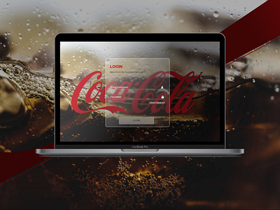 A coca cola dashboard login Page adobe xd branding design photoshop