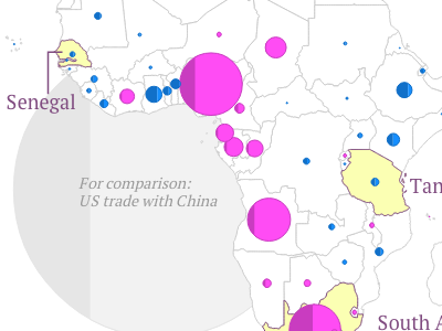 US Trade with africa africa dataviz gis map visualization
