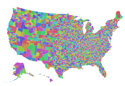 U.S. Counties map united states