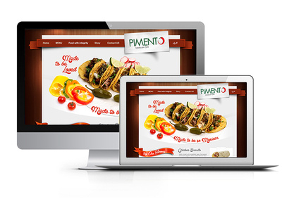Pimento mexican taco uiue ux ui design webdesign