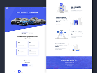 Carantee App landing page