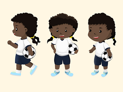 Soccer Girl 2d art bright colors character design chibi clean design high school illustration soccer vector