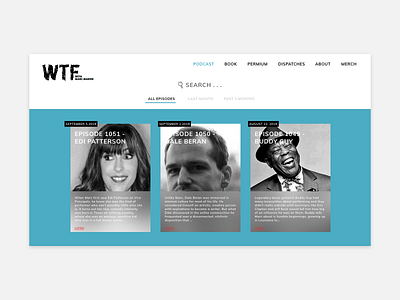 WTF Podcast Episode Page Re-Design