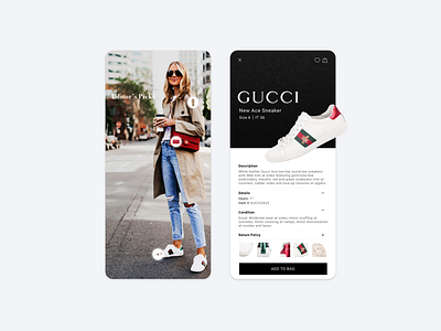 Second-Hand Luxury Shop adobe xd app branding design interface ios ui ux