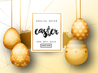 Easter Sale abstact abstract advertisement advertising branding creative design digitalartist easter easter egg flat flyer illustration illustrator minimal vector