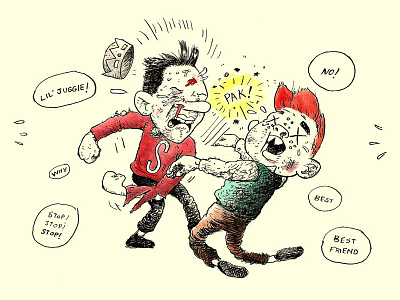 "BEST FRIENDS" archie art bestfriend blood bruise comics comix fight illustration jughead print