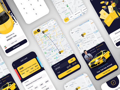 Speedy Taxi app design ui