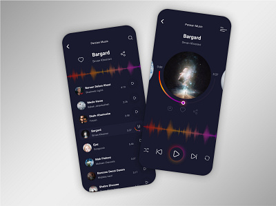 Music App app design ui