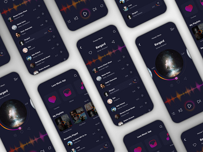 Music App app design ui