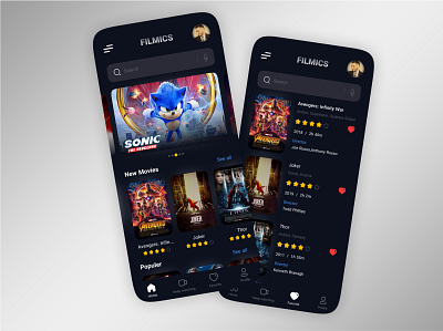 Movie Watch Concept app design ui ux