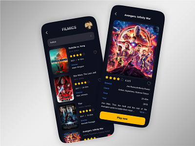 Movie Watch Concept app design ui ux