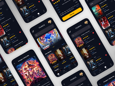 Movie Watch App app design ui ux