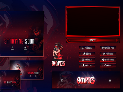 Onyxgaint Overlays Preview esportlogo mascot character mascot logo overlays streamer streaming twitch logo twitch overlay twitch.tv twitchcon