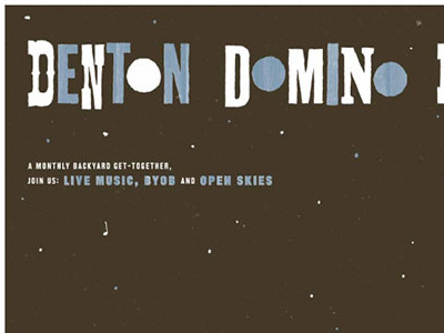 Denton Domino Hall Poster 2 domino music poster tree wood