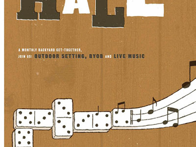 Denton Domino Hall Poster 3 domino music poster wood