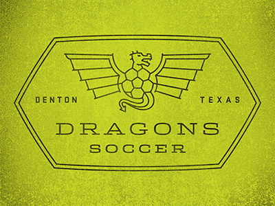 Dragons crest dragon logo soccer wings