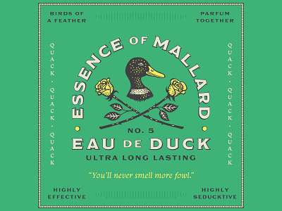 Essence of Mallard badge branding duck logo mallard typography