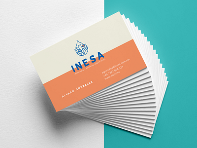 Corporate card for an engineering studio branding identity logo mexican