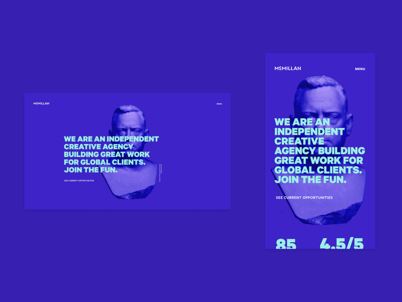Careers - McMillan adobexd blue branding colourful green interface invision invisionstudio layout mobile static statue turquoise typography ui web design webdesign website