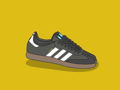 Adidas Samba branding design flat illustration logo vector