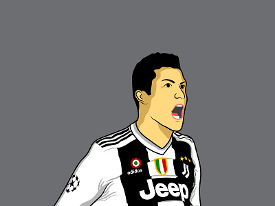 Christiano Ronaldo adidas branding design flat illustration vector