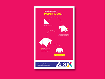 "How to" Poster Series - Paper Dog
