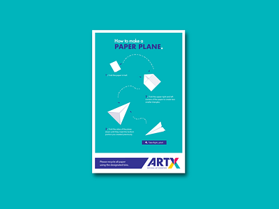 "How to" Poster Series - Paper Plane branding orogami vector