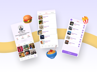Food Article App UI Design graphic design ui