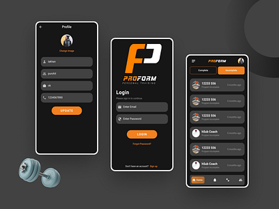 Online Workout Training App app branding design graphic design logo mobile ui ux