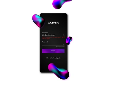 UXWRITTING DAY3 3d dark error fluid illustration iridescent login mobile neon password signup uxchallenge