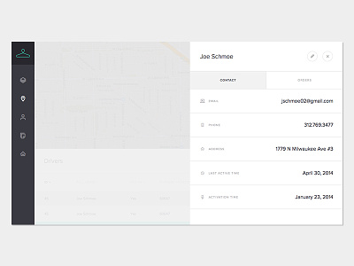 Dashboard - Driver Detail brand clean company dashboard design minimal simple startup ui web website