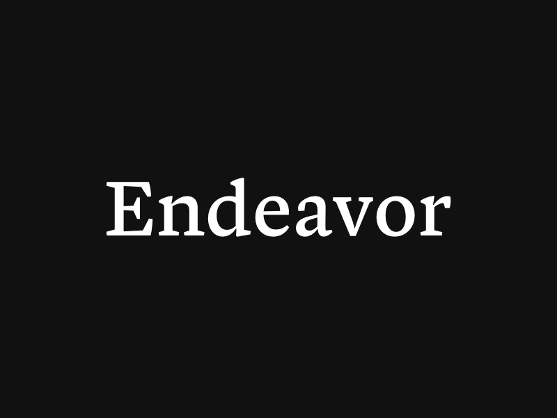 Endeavor Logo by Stephen Patterson on Dribbble