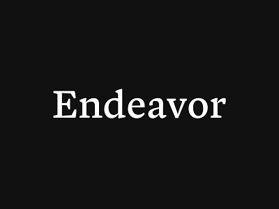 Endeavor Logo brand logo minimal travel typography