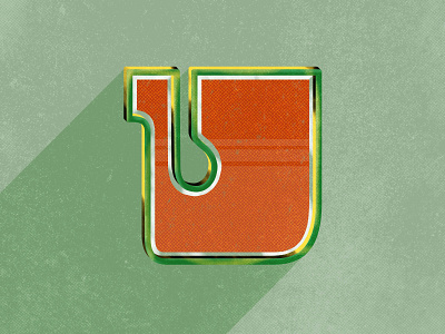 Uppercase U for 36 Days of Type 36 days of type 36daysoftype u 36daysoftype07 70s adobe photoshop colorful handdrawn handlettering illustration lettering retro textures type art typography