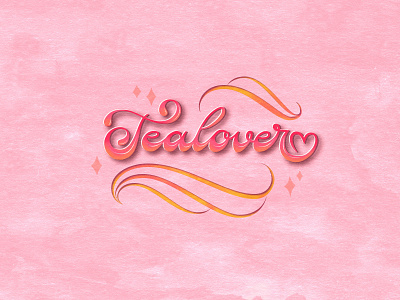 Day 13/100 100daysproject adobe photoshop colorful handdrawn handlettering illustration lettering lettering art lettering challenge lover pink poster retro tea textures type art watercolor