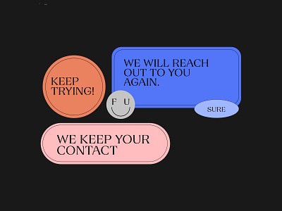 Keep trying my dear design flat typography ui vector web