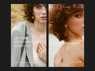 The Corner Creative Studio art branding design fashion flat instagram instastory minimal typography ui web