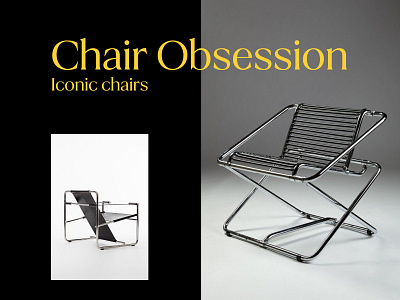 Chair Obsession Collection animation art design flat graphic design illustrator minimal typography ui web