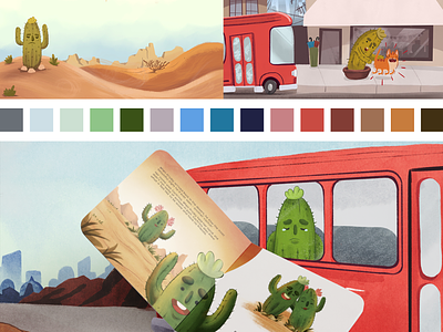 Prickly The Cactus Book Illustration book illustration children book illustration childrens book handdrawn illustration procreate