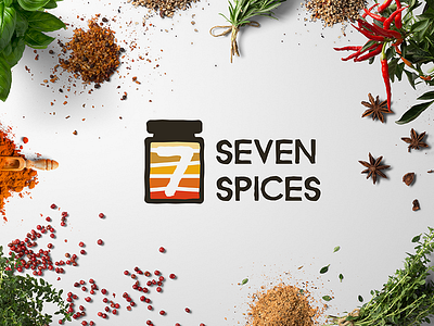 Seven Spices 7 brand brand identity design icon logo restaurant seven spices strong
