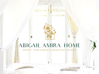 Abegial Amira Home brand brand identity branding design elegant feminine flower icon interior design logo strong