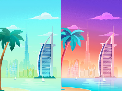 Dubai dubai illustration landscape