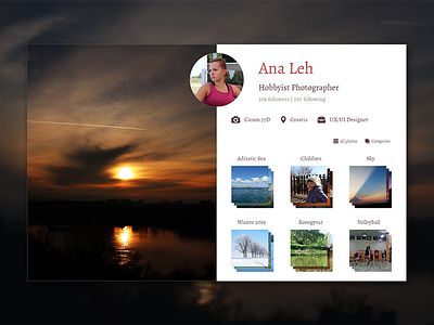 Daily UI #006 User Profile dailyui 006 design user profile web