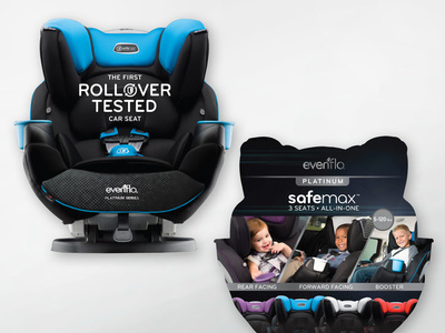 Safemax Handout Both Sides baby carseat design die cut indesign layout postcard print print ad