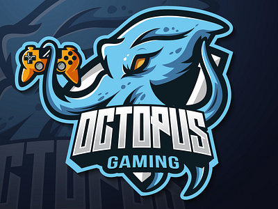 Octopus mascot esport logo gaming