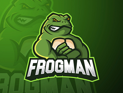 Frogman mascot esport logo animation branding design esport esport logo icon identity illustration illustrator logo vector