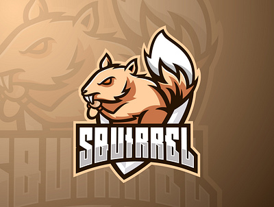 Squirrel mascot esport logo branding design esport esport logo icon identity illustration illustrator logo mascot vector