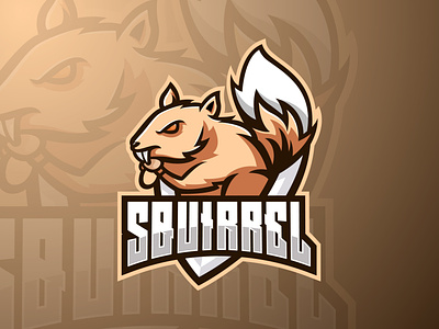 Squirrel mascot esport logo
